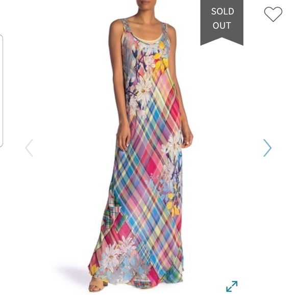 ❤❤Johnny WasLinsu  plaid Maxi Tank Dress - Picture 2 of 5